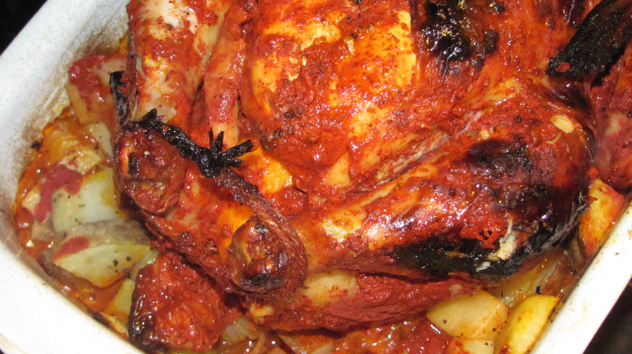 Pollo Rostizado con Achiote