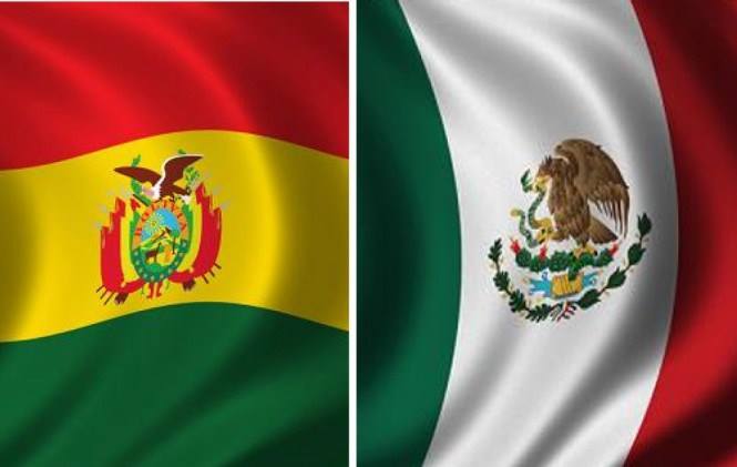 bolivia y mexico banderas